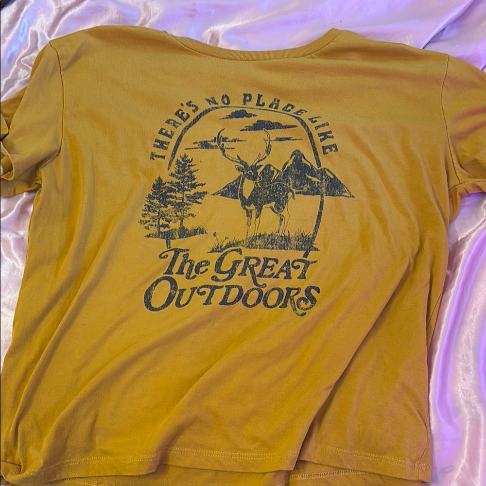 Fifth Sun Yellow Short Sleeve Tees Casual Cotton